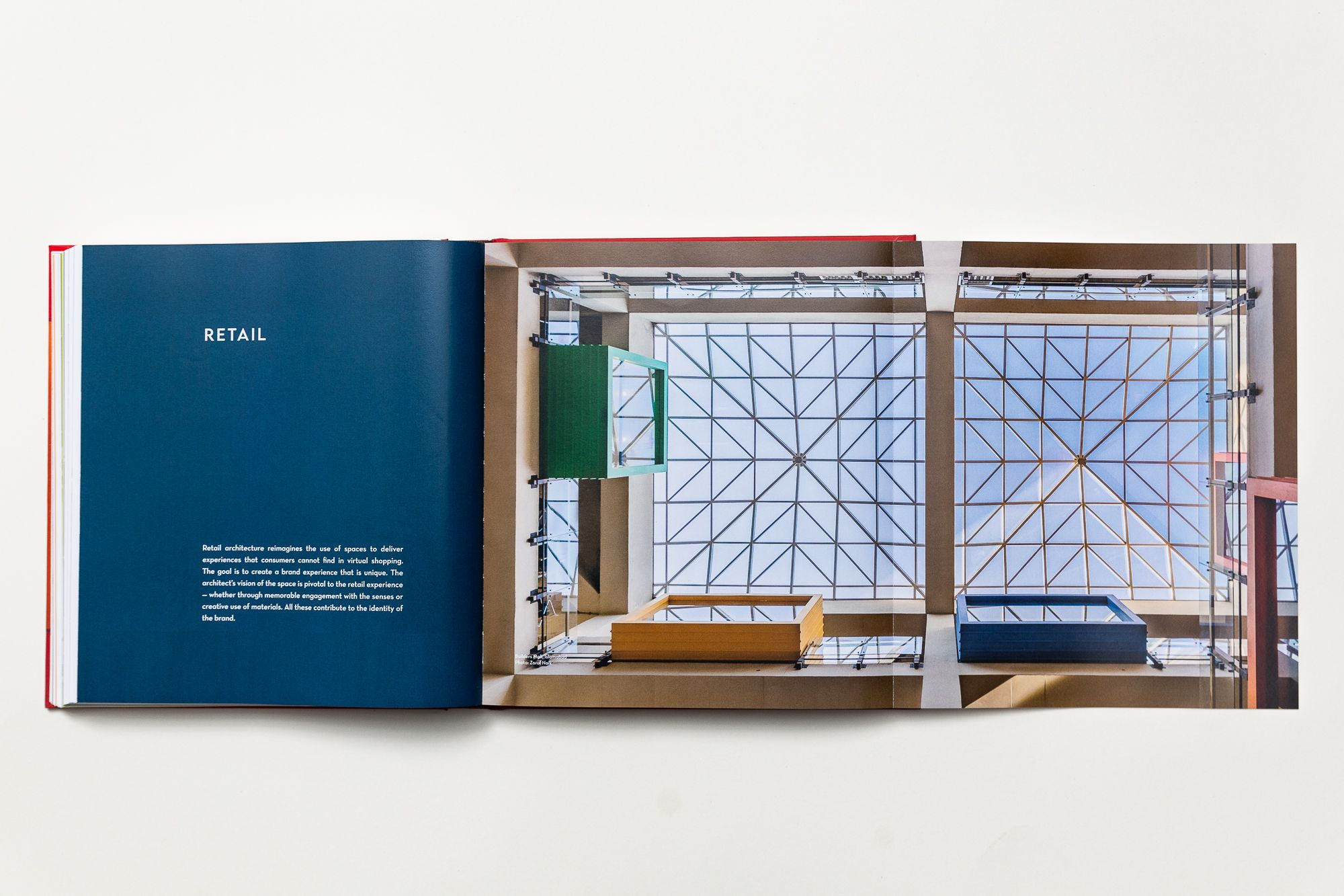 The book open flat, showing the run of project plates.